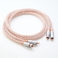 單結晶銅發燒音響訊號線【M147】雙蓮花音箱功放 RCA 音頻線