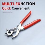 Multi-function Leather punching pliers Rotary Belt Shoes Bag Hole Puncher 6 hole manual hole punch