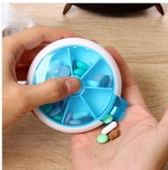 Portable Pill Medicine Box Travel Weekly Rotating Pill Case Medicine Storage Kit