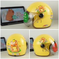 AT KIDS 3/4 Baby Helmet Genuine Cappy bara stamp With Eye Protection Goggles For Children Tan Viet A