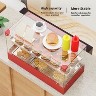 Ready Stock🔥Commercial Food Warmer Display Multi-functional Warmer Showcase for Hot Pastry Fried Chi