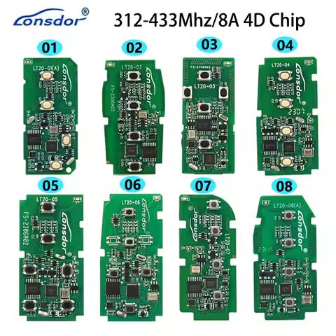 Lonsdor LT20 Universal Car Remote Control Key For Toyota For Lexus For Subaru 8A 4D Chip A433 F433 5