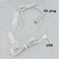 2M 22awg 3A transparent Power supply 5V USB DC 12V female Cable male switch button Connector extensi