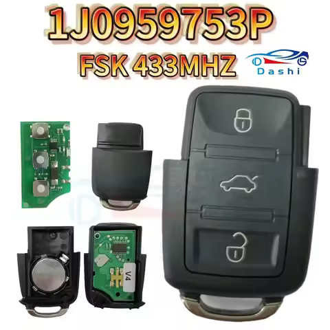 dashi，For Volkswagen VW Beetle Golf Jetta Passat 2002-2005，1J0 959 753 P 3 Buttons Flip Remote Car K