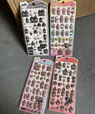 new Tamagotchi Stickers Cartoon Creative Peripheral Phone Case Transparent Sticker Hand Account Mate