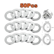 50Pcs Aluminum Washer Oil Sump Nut 14mm 94109-14000 18mm / 20mm Washer Engine Oil Drain Plug Gasket 