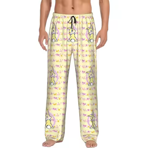 Custom Printed B-Bambies Anime Pajama Pants Men's Sleep Sleepwear Bottoms with Pockets