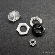 PC Nut Screw Hexagon Screw Hand-Tightened Plastic Black and White Nut Acrylic Nut Transparent m3m46M