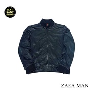 Jaket Motor Biker Harrington Zara Man Hitam Turtleneck