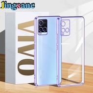 Jingsanc Ốp Trong Suốt Cho VIVO Y21/Y21s/Y33s/Y21T/Y33T/Y21A/T1X Ốp Điện Thoại Ốp Lưng Bảo Vệ Ống Kí