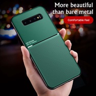 Samsung Galaxy Note 8 9 10 10+ 20 20Ultra A7 A9 2018 A9S J7 Prime J7Pro Leather Texture Car Magnet Slim Soft Matte Shockproof Case Cover