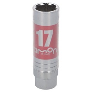 Amon Aluminum Wheel Thin Socket with Scratch Prevention Cover 17mm Insertion Size 127mm 8837