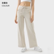 กางเกงโยคะฟิตเนสแบบมีกระเป๋าขนาดใหญ่สำหรับผู้หญิงใหม่ Evrlue Double 6 Zero Sense กางเกงขาม้า DL336กา