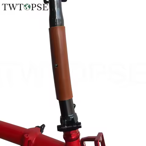 TWTOPSE Handmade Leather Bike Handle Post Protector Cover For Brompton Folding Bicycle A C P Line M 