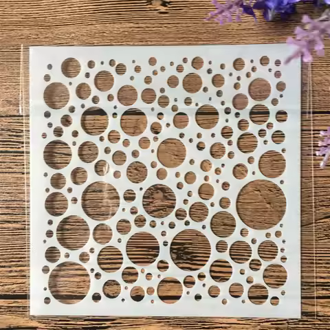 13cm Bubble Dot Circle DIY Craft Layering Stencils Painting Scrapbooking Stamping Embossing Album Pa