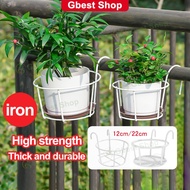 Outdoor Balcony Iron Flower Pot Holder Wall Rack Hanging Planter Stand Plant Hanger Rak Pasu Bunga B