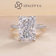 [V8]4CT Cubic Zirconia Ring - Classic, Fashionable, and Elegant Everyday Ring for Women, Perfect for