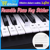 37/49/54/61/88 Reusable Piano Key Sticker Keyboard Stickers Piano Stave Name Note Sticker