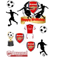 Happy Birthday Topper Cake ARSENAL (CUSTOM NAME)