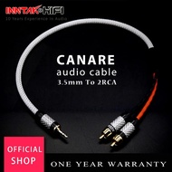 High-End 3.5Mm To 2 RCA Stereo Audio Cable Carbon Fiber RCA + Hifi Canare Professional Broadcast Audio-Cable 0.5M 1M 1.5M 2M