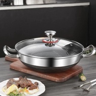 Stainless Steel Wok 32/34/36cm Honeycomb Wok Food-Grade General Non-Stick Wok Gas Induction Cooker.
