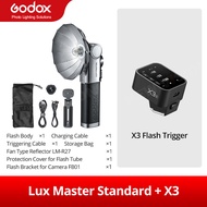 Godox Lux Master อุปกรณ์เสริมไฟถ่ายรูปย้อนยุค7.2V 2980MAh แบตเตอรี่ลิเธียม HSS แฟลช Speedlite แบบพกพ