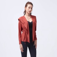 不可退換 /品牌研發-涼感抽繩防曬連帽外套-紅