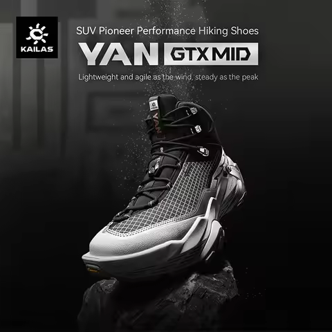 KAILAS New Arrivals YAN GTX MID Men's Anti-Slip Hiking Shoes Outdoor Waterproof Sport Sneakers KS253