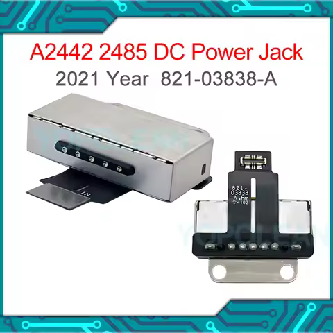 New A2442 DC Power Jack Connector 821-03838-A For Macbook Pro 14" A2442 16" A2485 Charge Power Jack