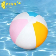 XIANS Inflatable Beach Ball, PVC 40cm Rainbow Beach Ball, Fun Party Toy Colourful 30cm Six Colours Inflatable Pool Ball Kids