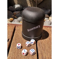 DICE CUP FREE 5 DICE, JAWS Playing Card  一套5个骰子+ 1摇骰子 Dadu Pvc playing cards JAWS Playing card shake