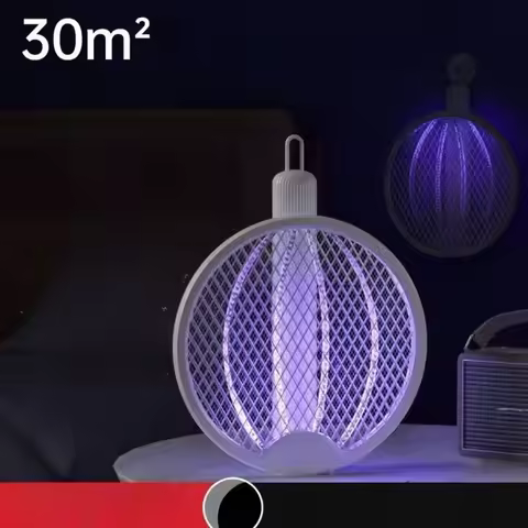folding electric mosquito swatter Powerful handheld fly swatter, household mosquito-attracting usb m