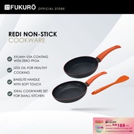 Fukuro Redi 3Pcs Non-Stick Cookware Set - Fry Pan (20cm & 26cm) + Spoon