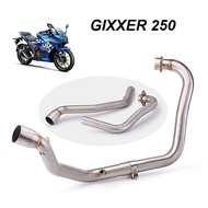 Suzuki Locomotive Gixxer SF250 Modified Exhaust Pipe Front Section Gixxer250 SF Stainless Steel Conn
