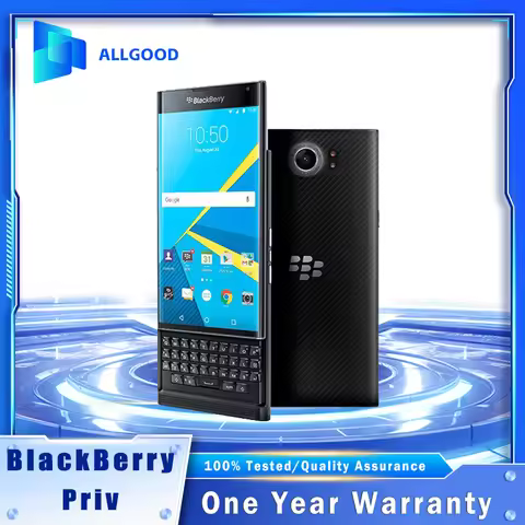 Original BlackBerry Priv 5.4" Dual-Curve Quad HD Display 18MP Schneider-KREUZNACH Camera Slider QWER