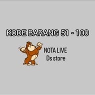 ITEM CODE 51 - 100 LIVE