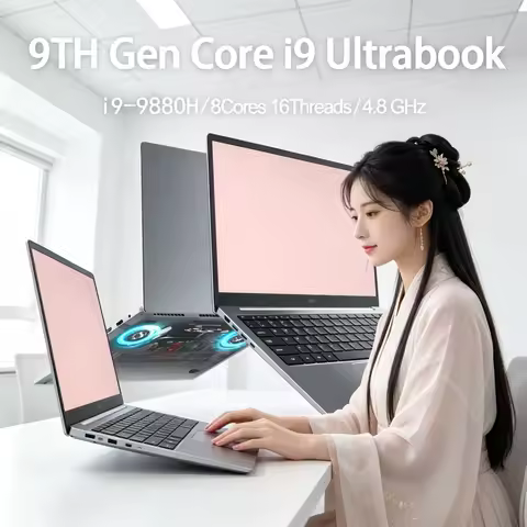 Sleek 15.6 Inch Laptop Intel Core I9-12900H/i9-10885H Windows 11 Pro 2DDR4 2M.2 SSD Ultrabook Comput