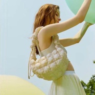 ✹ JUST STAR carlyn soft bag ถุงนุ่มหญิงลําลองน้ําหนักเบา กระเป๋าโฮโบ กระเป๋าทรงก้อนเมฆ แนวเกาหลี ที่ห้อย แถมฟรี