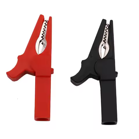 1pair Battery Test Clip 55MM HV Alligator Clip For Banana Plug 4mm Multimeter Pen Cable Probes Croco