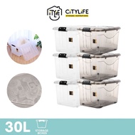 Citylife 30L Multi-Purpose Stackable Storage Container Box With Wheels - M X-6138