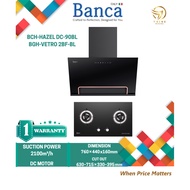 BANCA 90CM TOUCHLESS COOKER HOOD BCH-HAZEL DC-90BL ; BCH-DAHLIA-90BL COMBO PACKAGE WITH GAS HOB