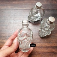 50ml Glass Skull Bottle / Skull Shot Bottle / Liquor Shoot Bottle / Skull Bottle / Skull Glass Bottl