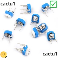 CACTU 100PCS Potentiometer, 10 Values 500ohm-1M ohm Variable Resistor, Precision Film Type Adjustabl
