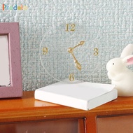 predolo Dollhouse Miniature Clock Clear 1:12 Scale Dollhouse Wall Clock for Dollhouse