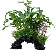 Fluval Aqualife Curly Aponogeton Plant Mix, Plastic Aquarium Plant Decoration