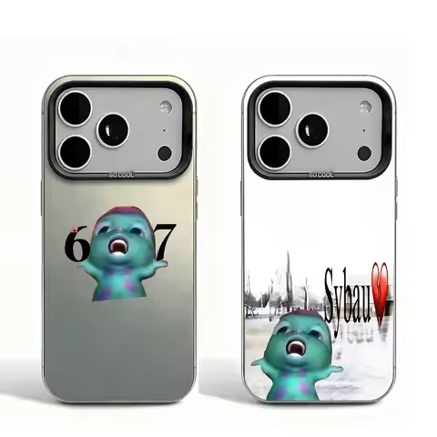 B-Bibble Meme Black Matte Case For iPhone 16 15 17 14 11 12 13 Pro Max So Cool Lens Bumper Printed C
