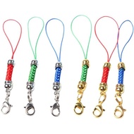 Operitacx 50pcs Keychain String with Lobster Clasps, Phone Charm String Keychain Cord Lariat Lanyard