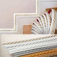 1pc 1m/39.37in Elegant Faux Plaster PVC Decorative Trim - Waterproof Self-Adhesive Molding Suitable 