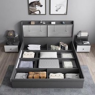 Hydraulic bed  側開氣壓高箱 bed 儲物床 storage bed 雙人床 榻榻米 收納儲物  高箱儲物床 開放式置物架設計  收納床 榻榻米 T-0422-33