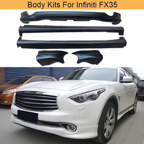 Car Body Kits For Infiniti FX35 2009-2014 Car Front Bumper Lip Rear Splitters Side Skirts Body Kits 